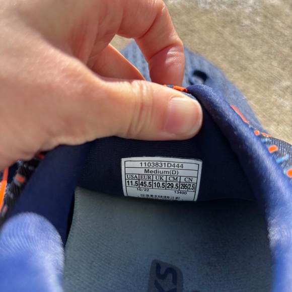 Brooks Glycerin GTS 20 Men's Size 11.5 D Shoe Blue Orange Running 1103831D-444 - Picture 8 of 10